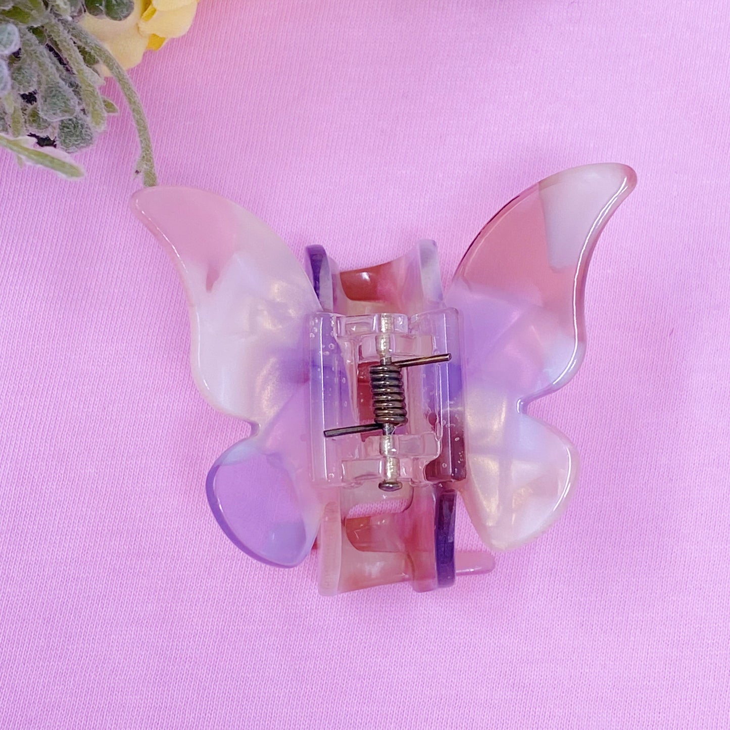 Tortoise and Holo Butterfly Hair Claw