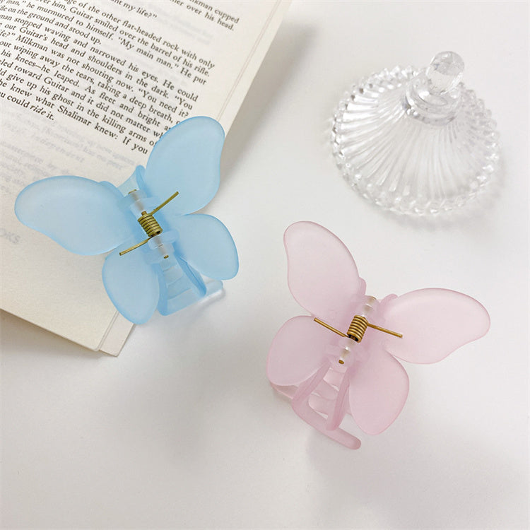 Frosted Butterfly Hair Claw Clip