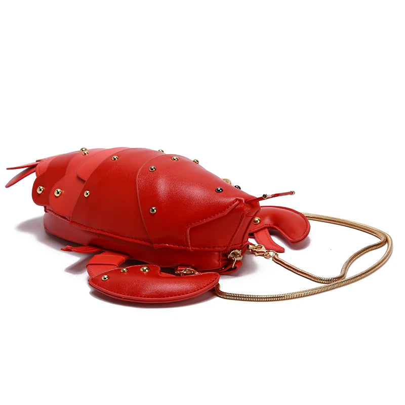 Cute Fashion Lobster Style Crossbody Mini Bag  Pu Leather Girl's Chain Purses and Handbags Women Shoulder Bag Clutch Bag - Totes and Tangles