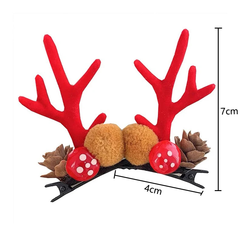 Christmas Reindeer Antler Barrettes and Headbands