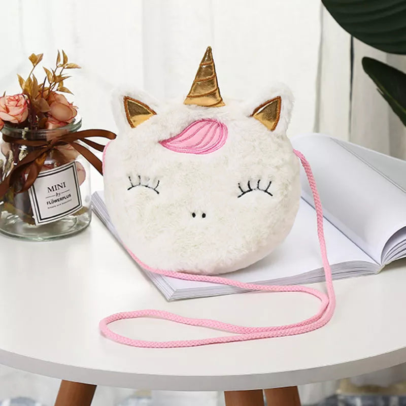 New Fashion Children Girls Shoulder Bag Cute Unicorn Animals Messenger Bag Kids Keys Coin Purse Cute Princess Mini Handbag - Totes and Tangles