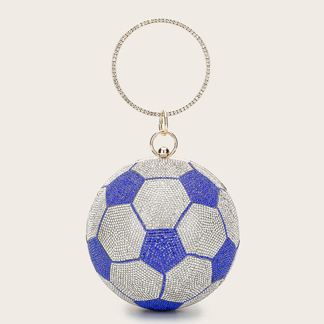 New Rhinestone Crystal Basket Ball Purses Stone Big Capacity Shiny Glitter Bling Diamond Purse Basketball Bag for Ladies Women