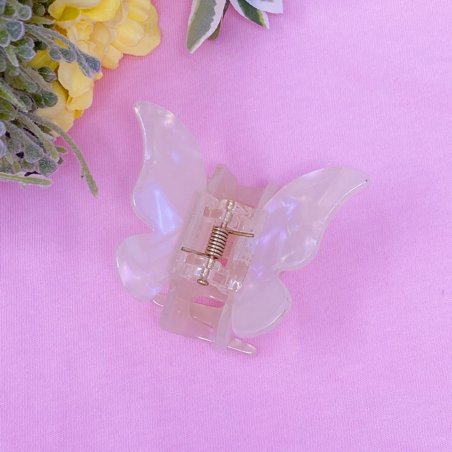 Tortoise and Holo Butterfly Hair Claw