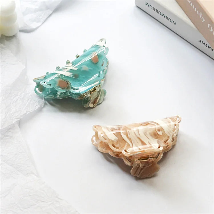 Woman Hair Claw Clip Hollow Out Acetate Hair Claw Advanced Gorgeous Drop Shape Claw Clip