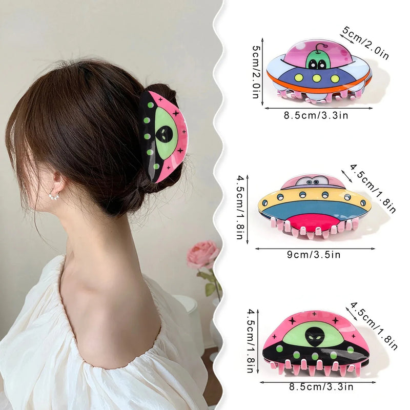 Alien Spaceship Blast Hair Claw - Clip