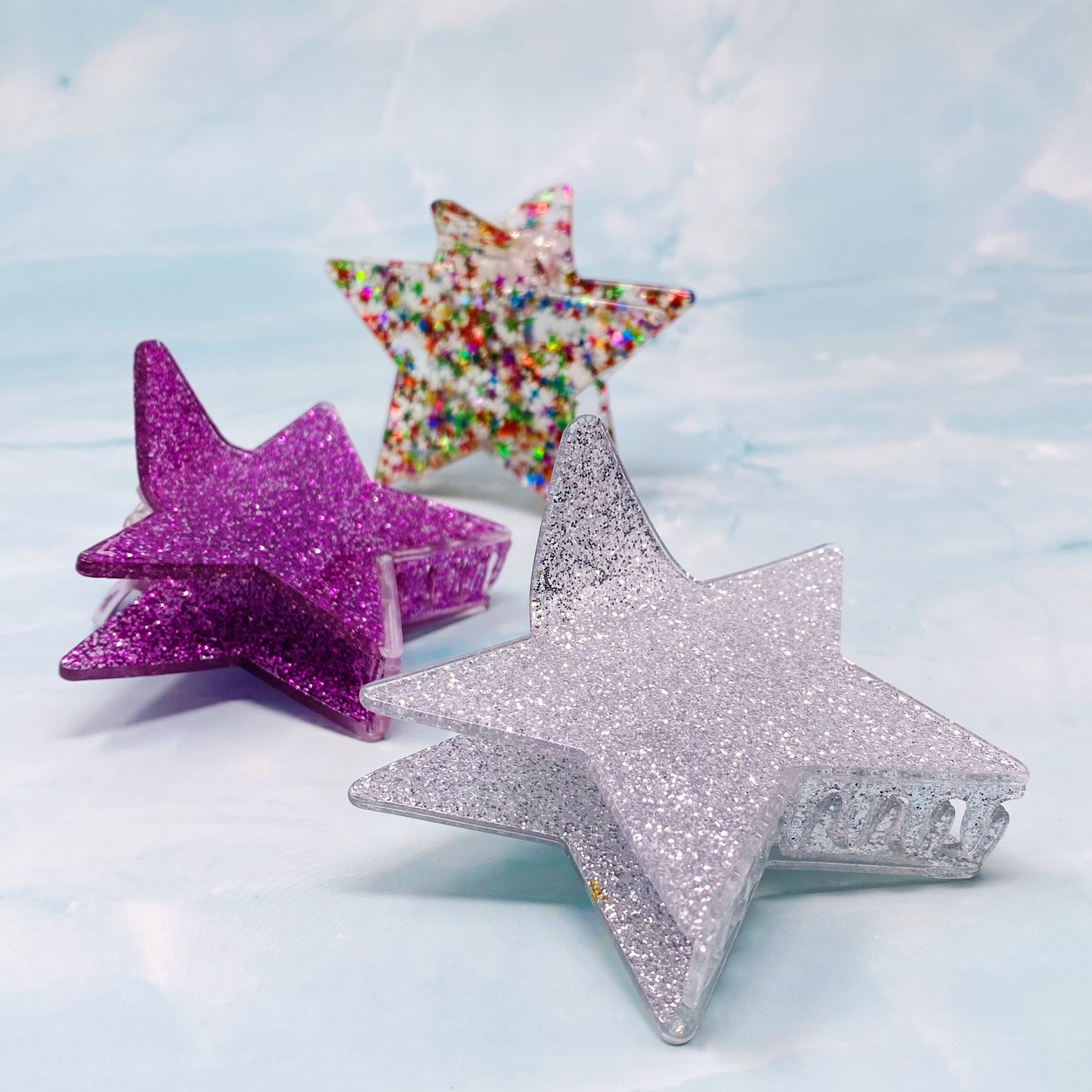 Dipped in Glitter Star Hair Claw